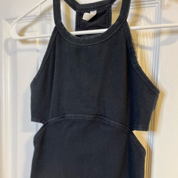 Free People Movement Black Cutout Racerback Ribbed Tank - Picture 5 of 6